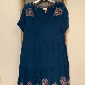 Embroidered boho style dress